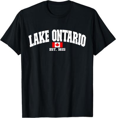 Lake Ontario Canada Flag Vintage EST 1615 Canadian Pride T-Shirt