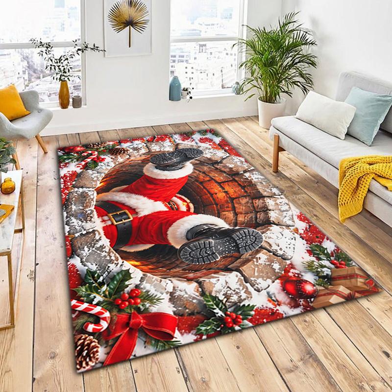 Christmas and New Year gifts cute snowmen Christmas trees Santa Claus carpets home decor non slip seats chair cushions decorative carpets P12