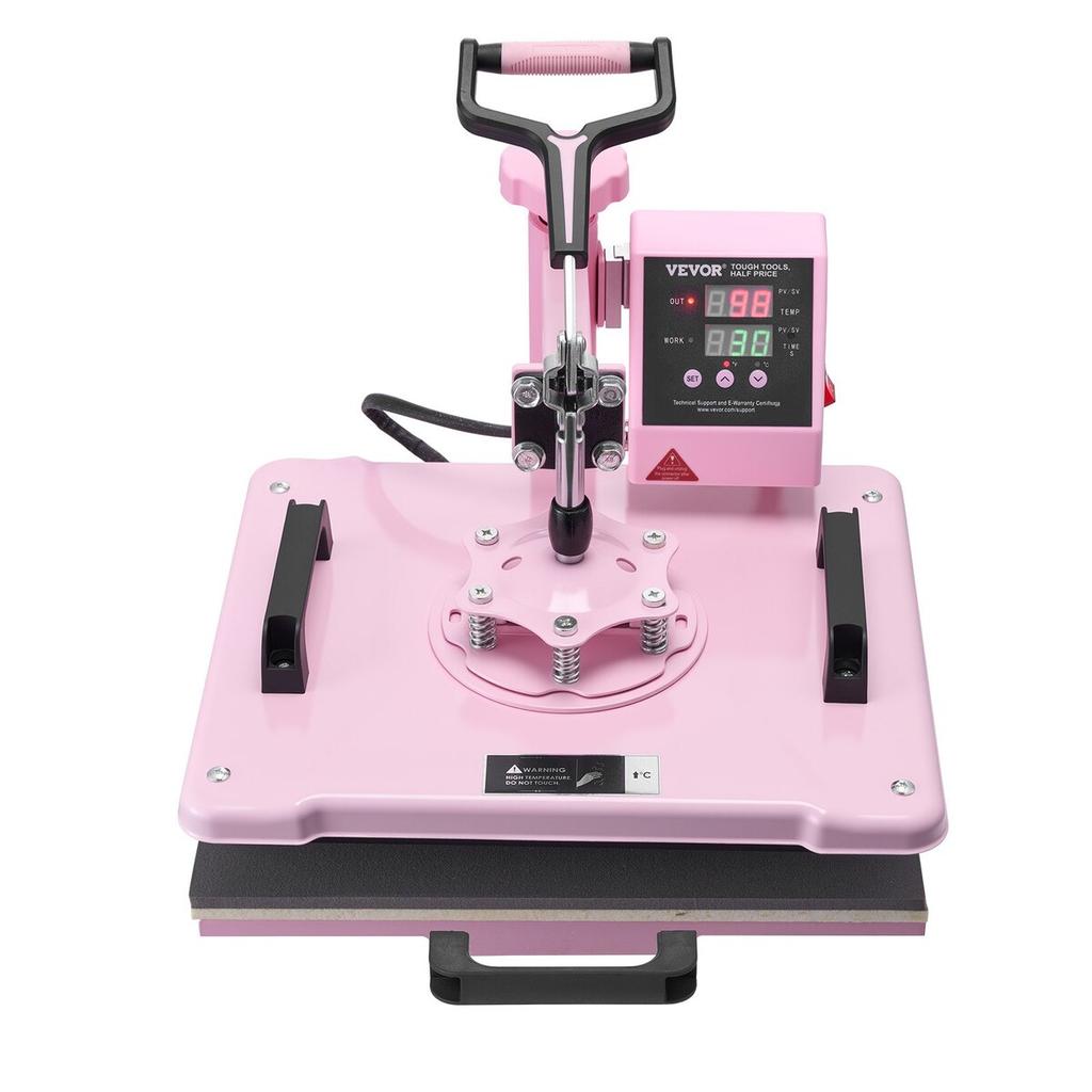 Heißpresse 12x15 in 5 in 1 mit 30oz Becherpresse T-Shirts Rosa