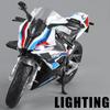 New 1/9 BWM S1000RR Large Size Simulation Alloy Motorcycle Model Shock Absorbers Carrying Lighting Collection Toy Car Kid Gift