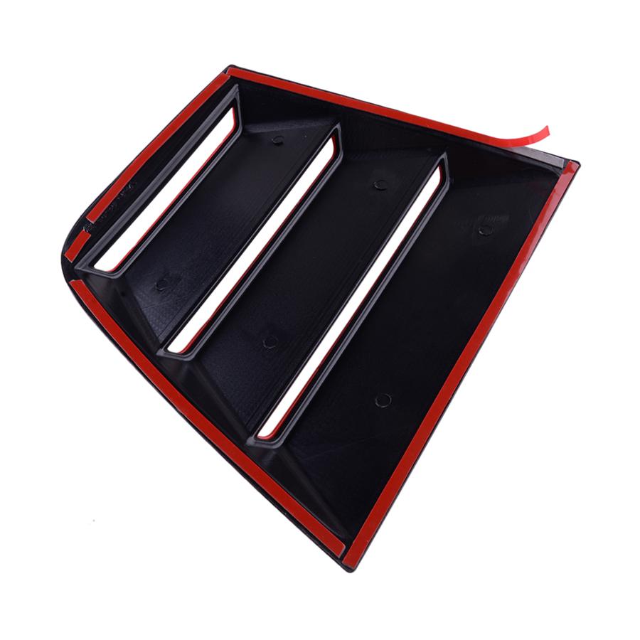 Black+Red Rear Side Window Shutter Louver Cover Trim For Dodge Charger 2011-2021
