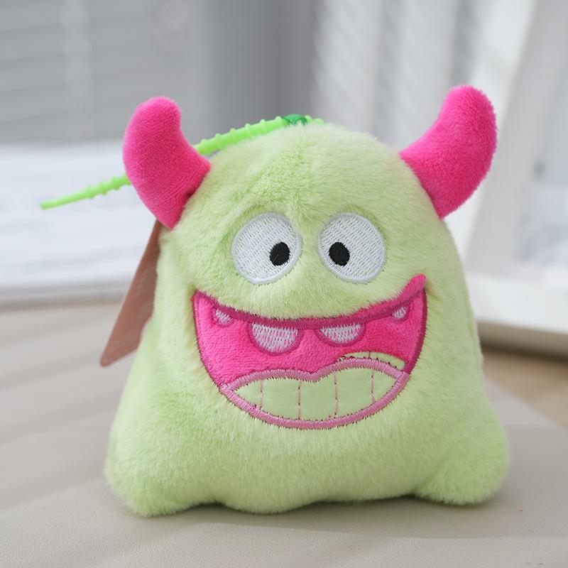 

Плюшевый Монстр Веселый Брелок Кукла Милый Мультяшный Аксессуар Для Сумок Ключей Рюкзаков зелёный