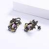 Retro Light Luxury Amethyst Earrings Female Niche Design Temperament Earrings For Women Wedding Party Engagement Jewelry Gift
