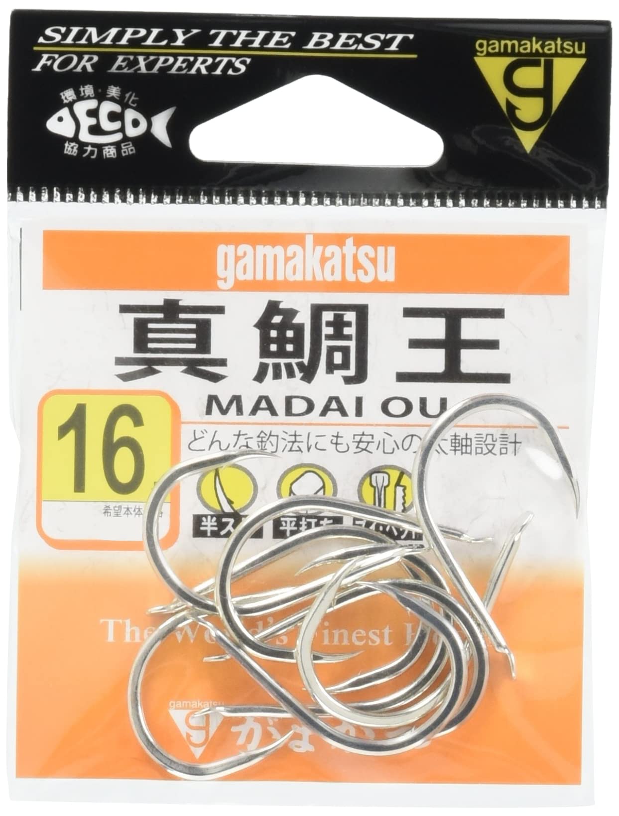 Крючок Gamakatsu Red Sea Bream King (Серебряный) нет. 16 Рыболовный крючок No. 16
