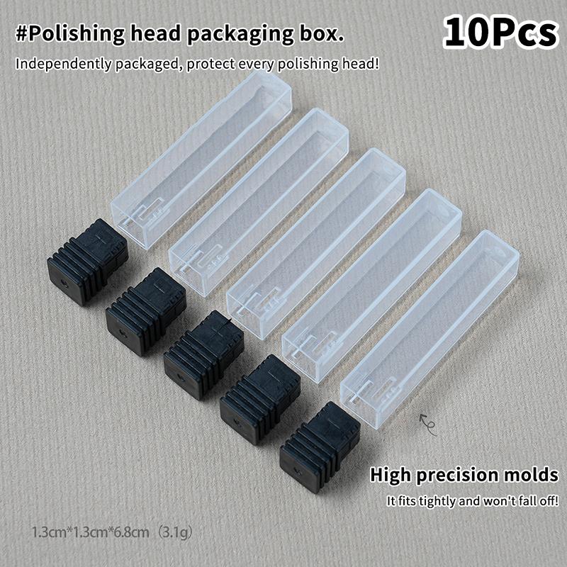 10Pcs Nail Drill Bits Storage Tube Box Case Single Tube Nail Grinding Head Display Holder Stand Fall Prevention Dustproof Tool