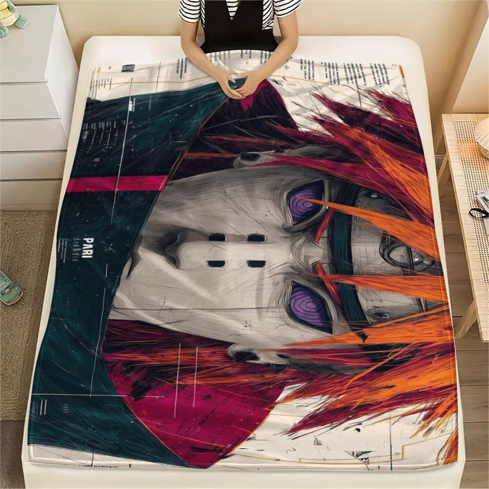 

Naruto Fresh Pattern Print Blanket, Cozy Flannel Blanket Great for Picnic Activity, Bedroom Rest and Travel.-TING 75x90cm