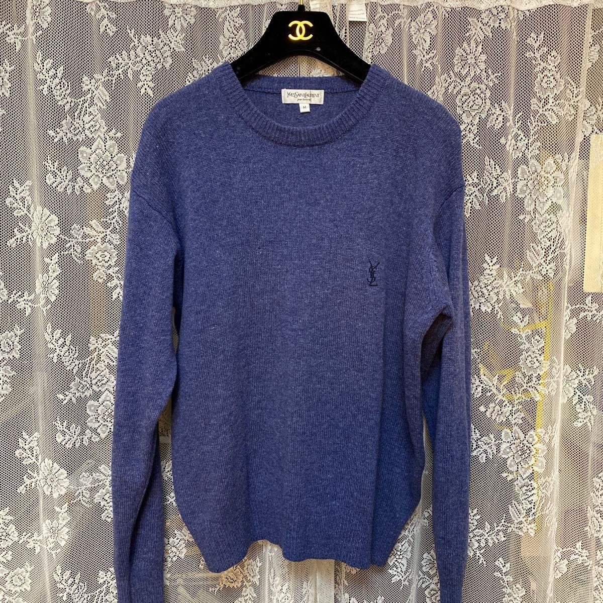 Used Yves Saint Laurent pour homme YSL embroidered sweater Yves Saint Laurent Archive Knit Vintage