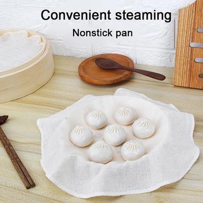 5Pcs 24/28/32CM Pure Cotton Steamer Cloth Household Drawer Cloth Steamed Rice And Bun Mat Round Cotton Gauze Kitchen Steamer