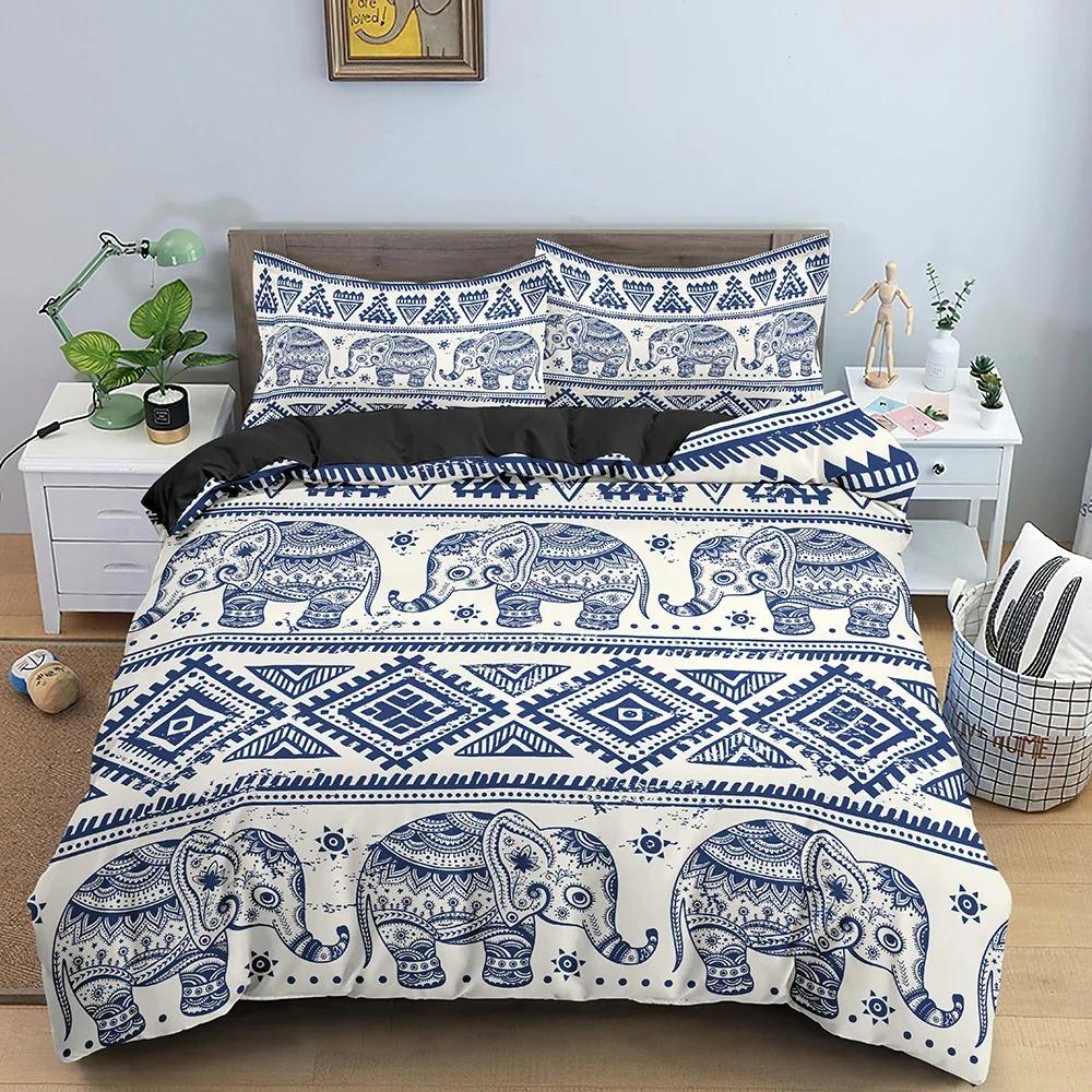 Mandala Pattern Bedding Set Floral Flower Duvet Cover Set Luxury Cozy Quilt Cover For Bedroom King Full Twin Bedclothes