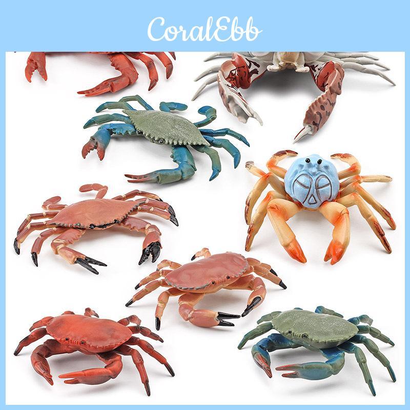 Ocean Animal Simulation Crab Figurines Perfect For Creative Learning And Decor