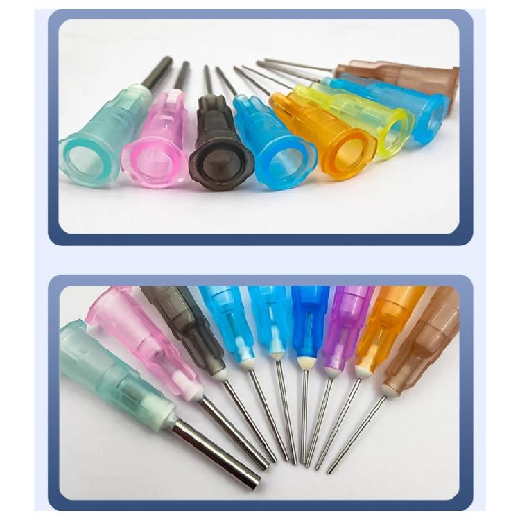 50Pcs 1/2inch Tips Dispensing Needle Tips Liquid Dispenser Needle for Gluing Electronic 14/15/16/18/19/20/21/22/23/24G