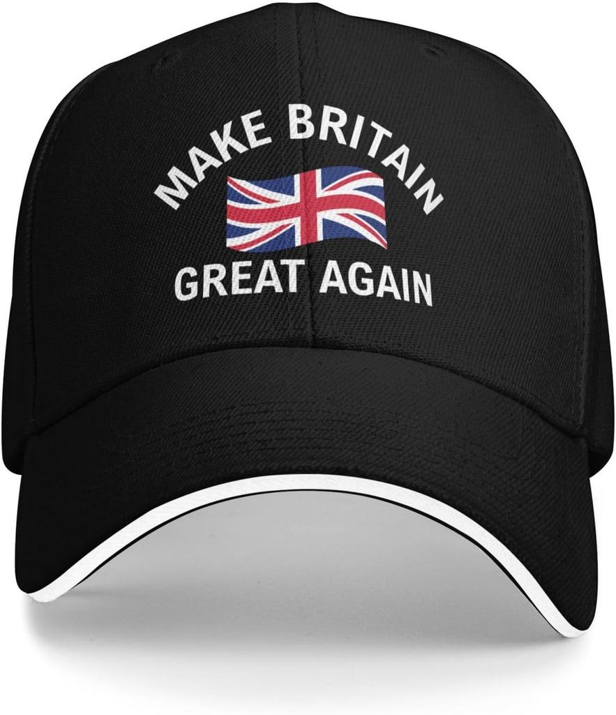 Make Britain Great Again Flagga Basebollkeps Polyester Justerbar Utomhus Pappahatt för Vuxna