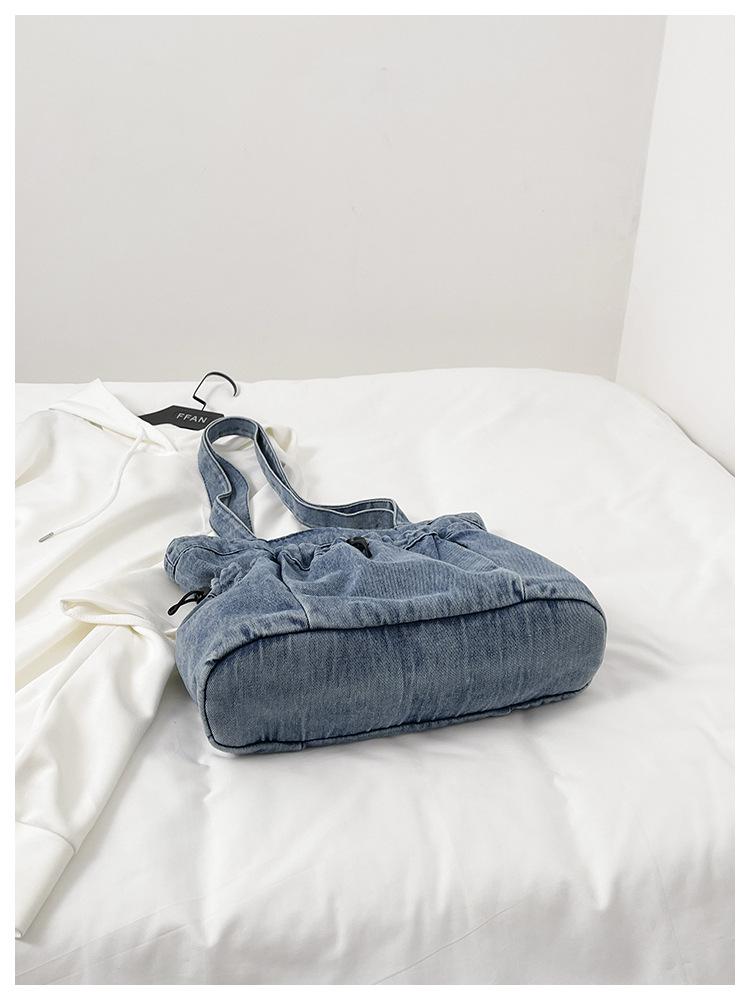 Koreanischer Stil Große Kapazität Denim Schulter-Tragetasche - Neue Mode 2026