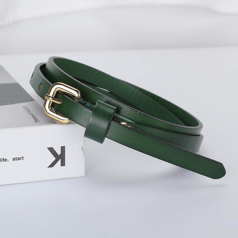 

Женский премиальный тонкий ремень Декоративный разноцветный ремень Платье Свитер 100cm зелёный