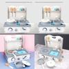 Wooden Pretend Play Kitchen Set For Kids With Childrens Cookware Gift For Toddlers