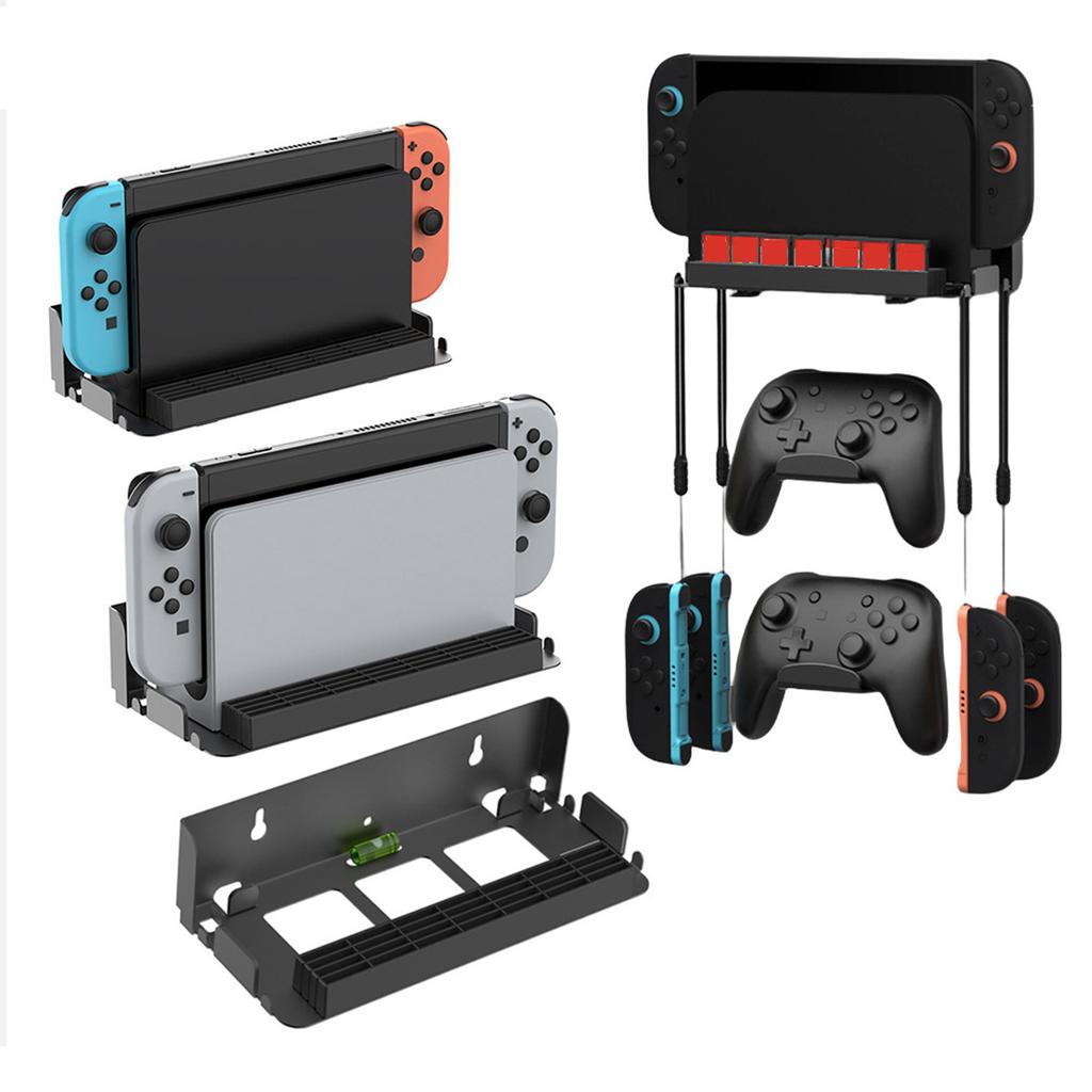 DOBE TNS-31113 Wall Mount Bracket for Nintendo Switch 2/Switch/OLED Game Controller Hanger with Game Card Storage