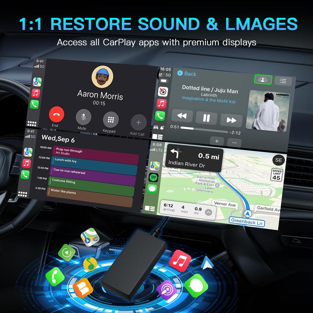 Plug and Play Carbitlink Smartlink Phonelink EasyConnection Adaptador Carabc para CarPlay sem fio Android Auto dongle Box