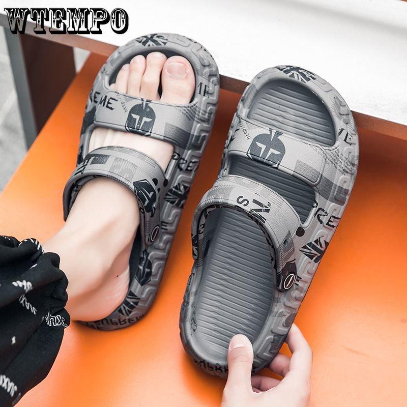 WTEMPO Pánské letní sandály Měkká podrážka Nazouváky Venkovní Dírkované Plážové boty Domácí pantofle Nositelné Protiskluzové Turistické boty