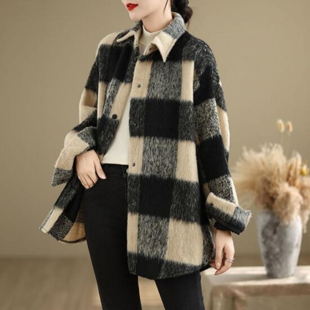 Rellawear Wool Check Shirt Jacket Ee241111