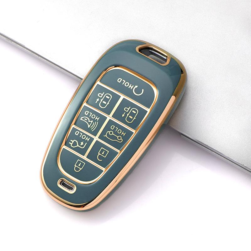7/8 Buttons TPU Car Key Case Cover for Hyundai Sonata Sel Ev 6 Ev 8 IONIQ 5 NEXO Tucson Sonata 2020 Grandeur 2020 Sonata Limited