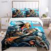 Doppelbett One Punch Man Ganzjahres-Bettbezug Bettdecke Bettwäsche-Set Weicher Steppdeckenbezug und Kissenbezüge Jugendliche Einzel-/Doppel-/Queen-/King-Size