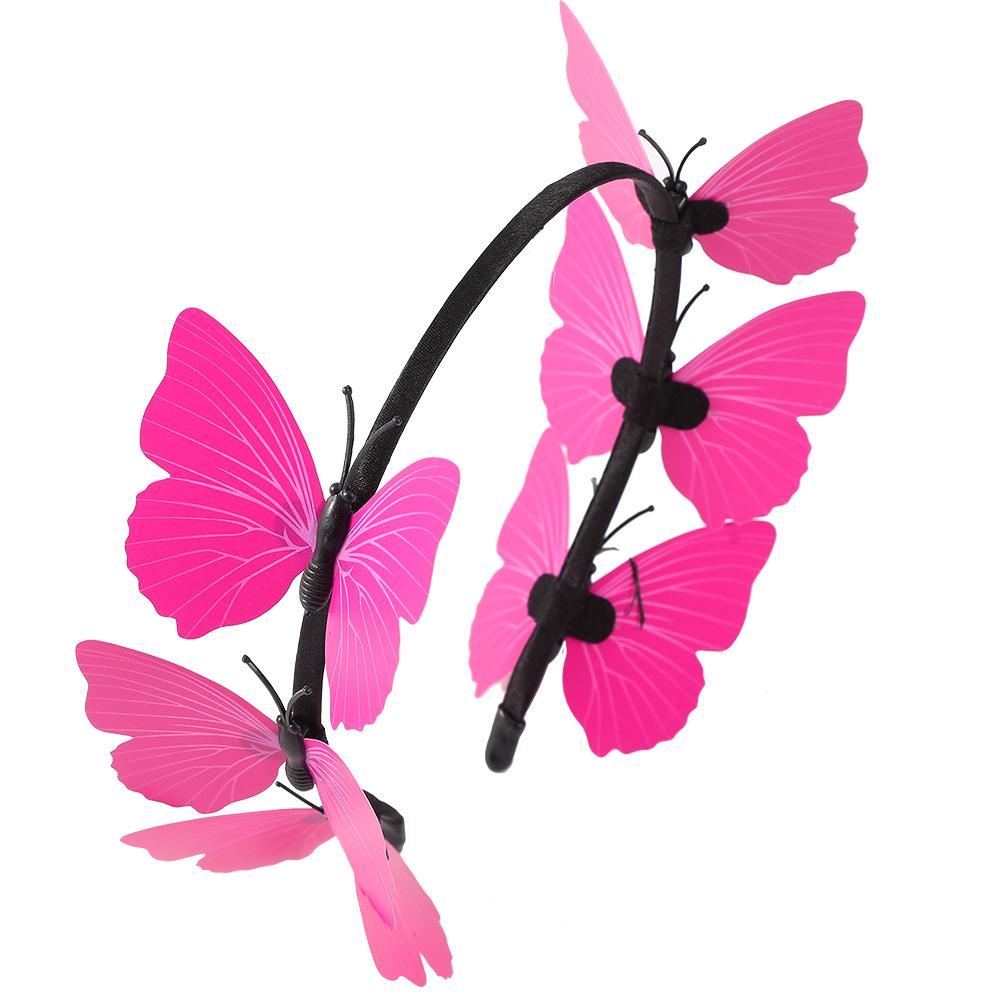 Butterfly Headband Hair Halloween Fairy Fascinator Headpiece Vintage Band Black Gothic Festival Crown Accessory Women