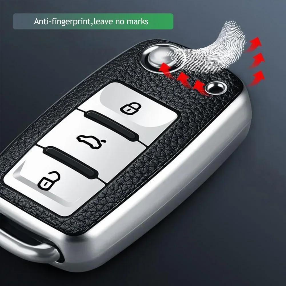 TPU Car Key Case Cover for Volkswagen VW Golf Bora Jetta Polo Golf Passat B8 for Skoda Octavia A5 A7 Fabia Seat Ibiza Leon