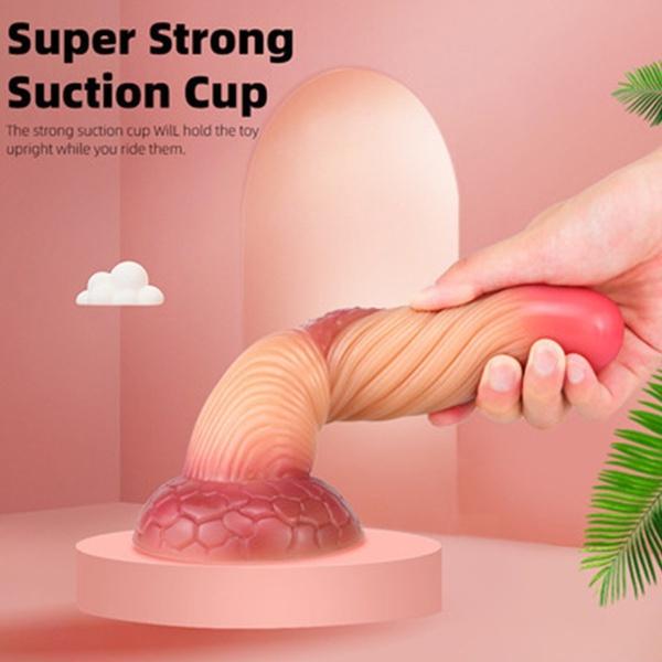 Weicher Silikon-Penis-Alien-Dildo mit Multi-Textur-Drachen-Dildo mit starkem Saugnapf, Analspielzeug, Alien-Dickdildo, Erwachsenenspielzeug für Frauen und Männer