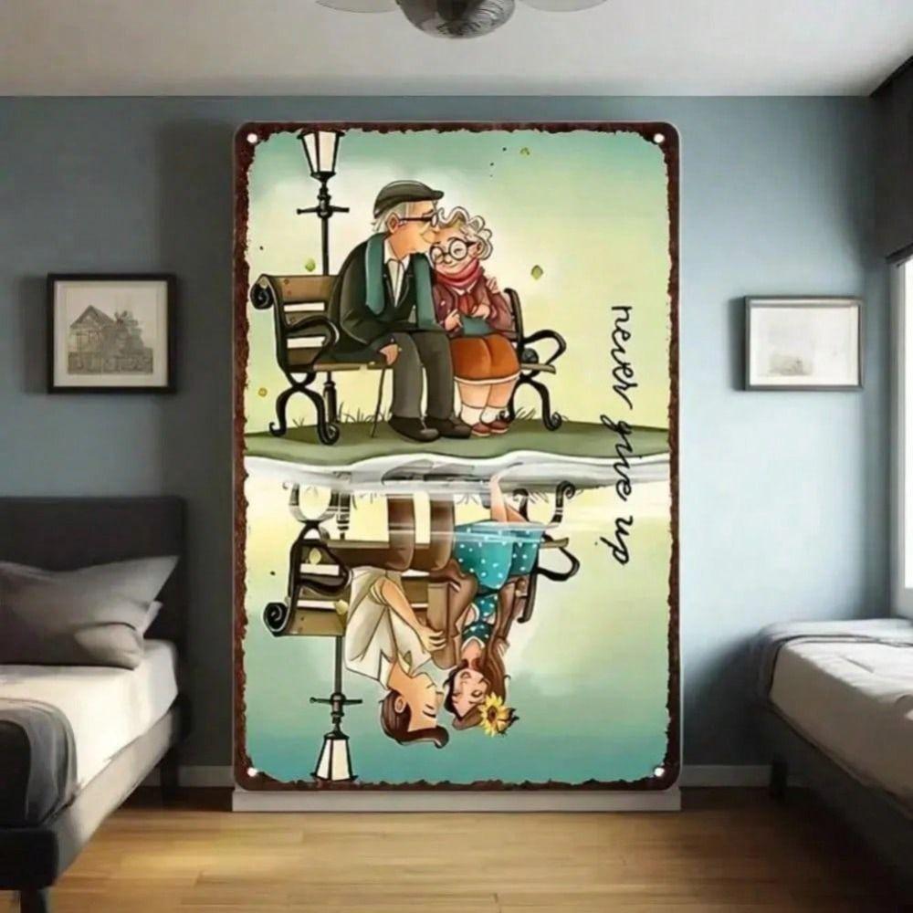 

Vintage Tin Sign Metal Poster for Wall Decor, Retro Bar Cafe Man Cave Decoration, Rustic Iron Art Metal Sign