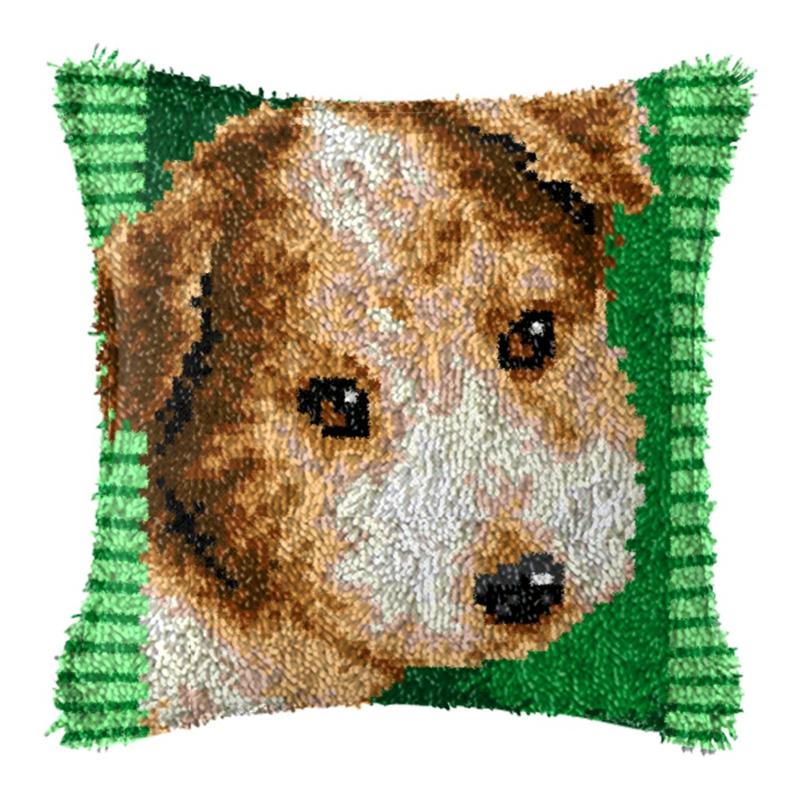 Animal Cartoon Latch Hook Pillow Smyrna Package Hooks Hand Knitted Embroidered Pillow Carpet Embroidery Set Latch Hook Rug Kits