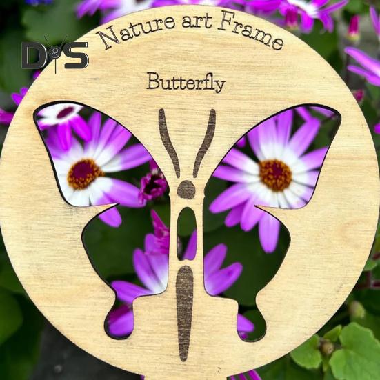 Nature Art Frame Wood Hollow Ladybug Bee Butterfly Frame Photography Prop Educational Art Tool Gift for Kids Nature Lovers