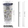 Snoopy Coffee Convenience Store Water Direct Stainless with Cute Character 600ml Tumbler, Mug, Cup, Cup, Insulated, Insulated, Bottle, Drinking,