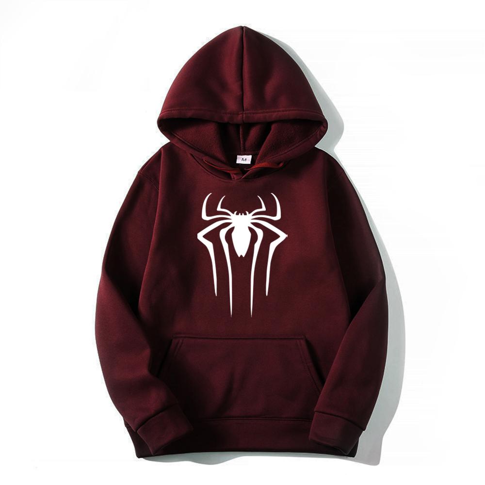 2024Fashion Brand Men's Hoodie Casual Hoodie Sweatshirt Men's/Women's Top Solid Color Printed Spider Hoodie Sweatshirt
