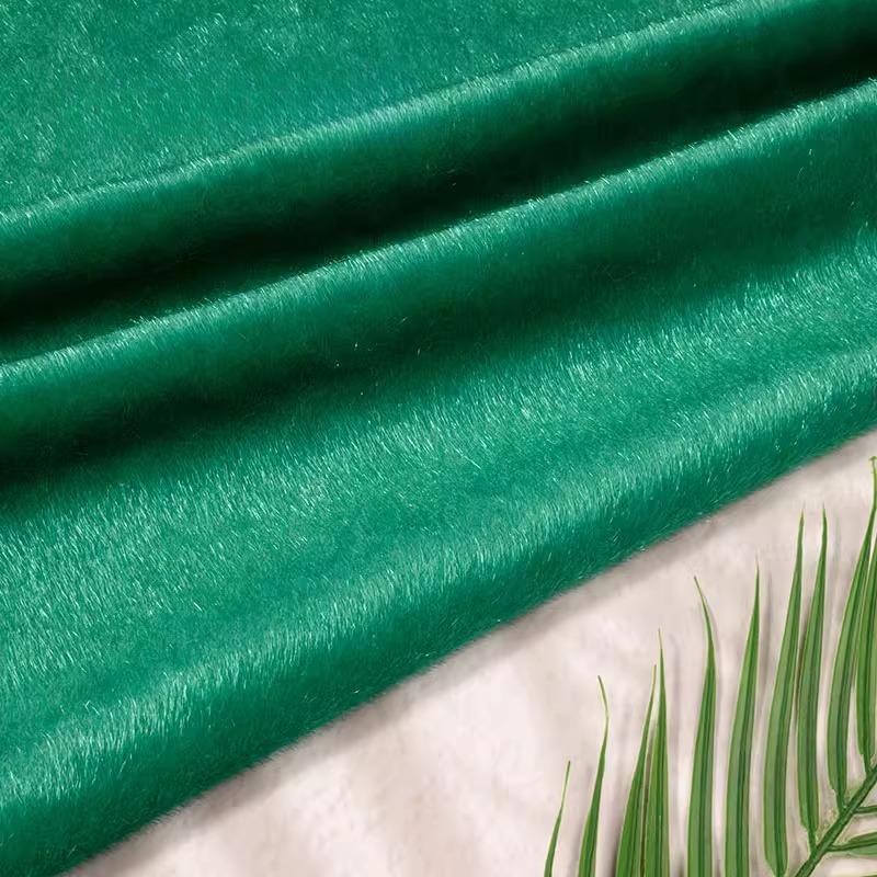 Plain Color Super Thick Faux Mink Fur Fabric Horsehair Flocking Plush Fabric DIY Sewing Sofa Clothing Luggage Shoes Toys Fabric