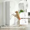 180 cm Tall Bookshelf, Modern 5-Tier Shelf with Adjustable Shelves, Freestanding Storage Cabinet, White
