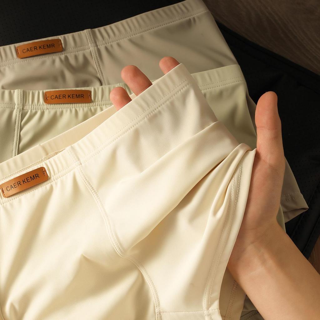 Men's Seamless Ice Silk Luxury Boxer Briefs - Breathable, Comfortable, Plus Size Available