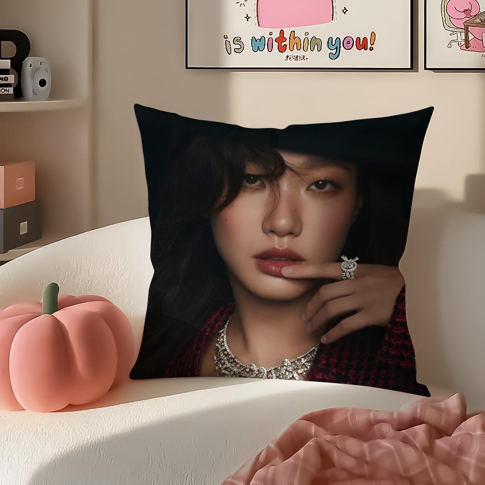 Talentierte Schauspielerin KKim Ko Eun Kissenbezug Kissenhülle Kurzer Plüsch Verdeckter Reißverschluss Raum Sofa Kissenbezug