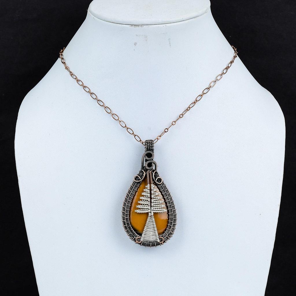 Tree Of Life Mookaite 999 Copper Wire Wrapped Pendant Handmade Gemstone Jewelry, Gifts For Wife Brand New Pendant