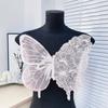 Grandes Appliqués Brodés Papillons Pour Vêtements Patchs Tissu Dentelle Accessoires Pour Robe de Mariée Demoiselle d'honneur Décor DIY
