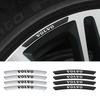 4pcs Aluminum Car Badges Wheel Rims Racing Hub Stickers Auto Decoration for V40 V50 S40 S80 XC60 S90 XC90 S60 XC40 C40