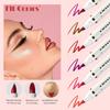 Fit Colors Lippenkonturenstift und Lippenstiftstift, Mattes Samt-Langanhaltendes Wasserdichtes Transferfestes Lippenstiftstift-Lippgloss Konturierung Make-up Kosmetik