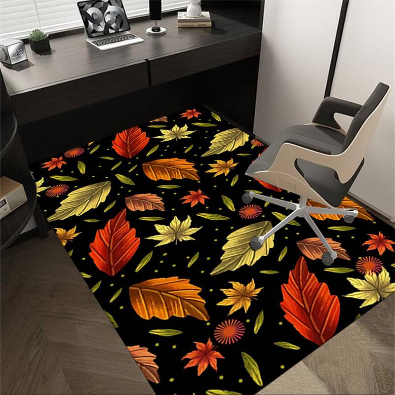 1PC Autumn Leaves Extra Large Non Slip Floor Carpet, Office, Family, Studio Large Area Rug Indoor Rugs, Bold Statement Piece