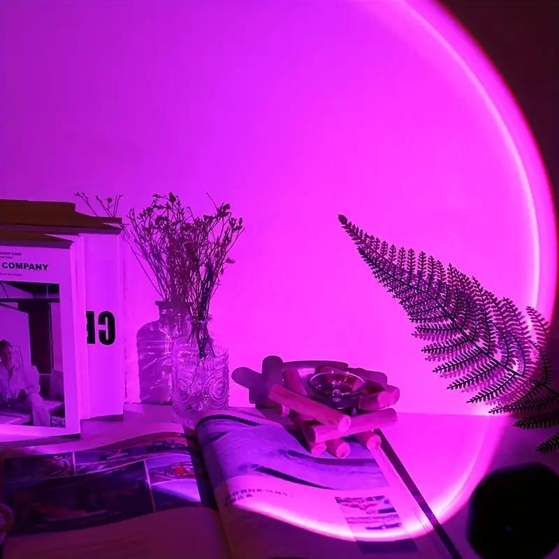 Rotating USB Sunset Projector - Decorative Holiday and Rainbow Light