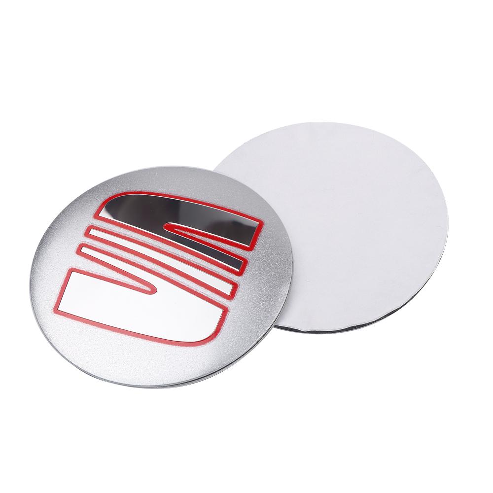 vhzh5 4Pcs Car Wheel Center Hub Cap Badge Tire Rim Covers Sticker For Seat FR Leon Ateca Arosa Exeo Ibiza Cupra MK1 Toledo Accessories