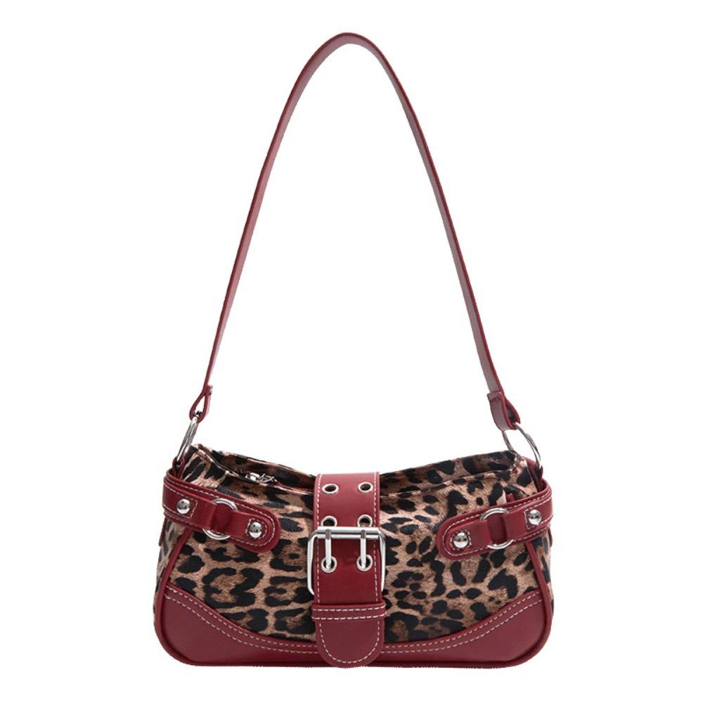 

Y2K Retro Rivet Underarm Bag Spicy Girl Locomotive Pack Punk Vintage Armpit Bag Girls красный