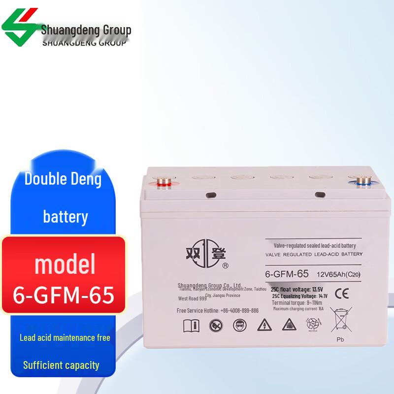 Shuangdeng 6-GFM-65 12V 65Ah UPS Lead-Acid Battery 12V 65Ah