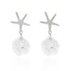 Women's Earrings Beach Resort Style Starfish Pearl Shell Pendant Earrings Creative Exquisite Shell Earrings