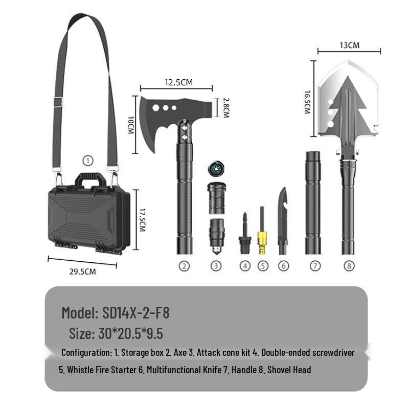 

Автомобильный складной набор лопаты и топора для выживания на открытом воздухе