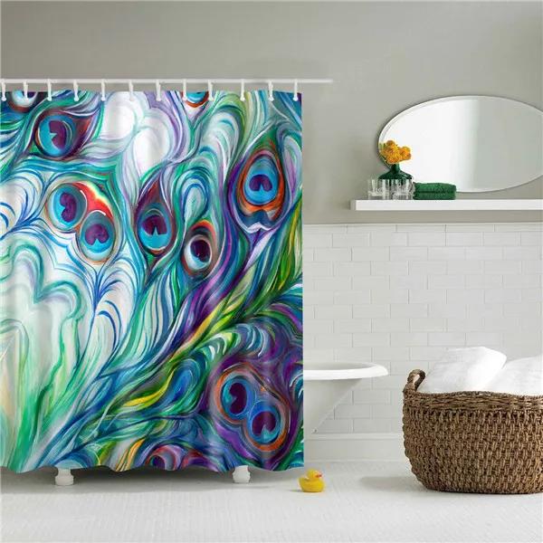 Animals Elephant Shark Killer Whale Octopus Deer Horse Lion Shower Curtains Bathroom Waterproof Polyester Curtain Bath