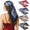 Women's Paisley Print Imitation Silk Scarf - Large 90cm European & American Style